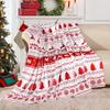 Soft Plush Christmas Blanket,Cute Santa Claus Pink Christmas Tree Snowflake Warm Throw Blanket for Couch