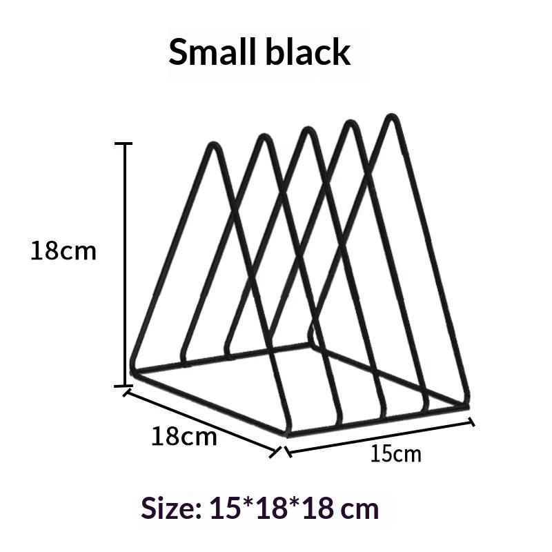 5/9 Grid Triangle Iron File Sorter Metal Desktop Book Magazine Storage Holder for Office Classroom Home Use