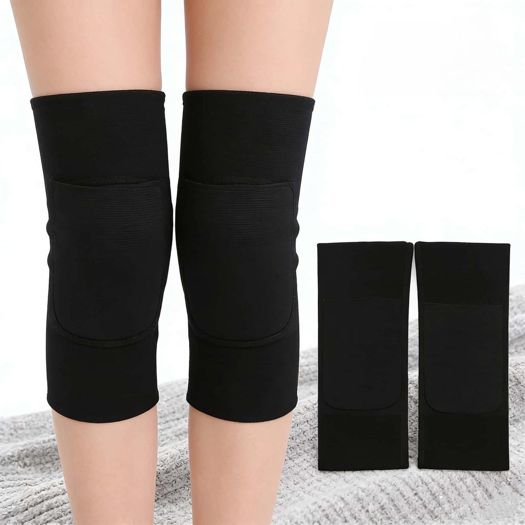 Heated Anti-Slip Knee Pads with Pockets for Men & Women - Cold Protection & Warming Joint Support for Autumn/Winter