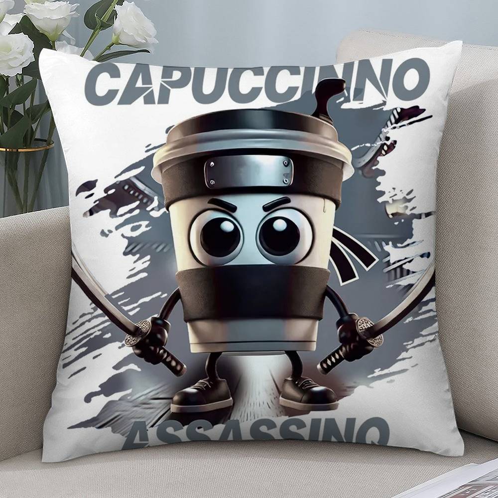 

Game Tung Tung Tung Sahur Pillow Case Short plush Double-sided Print Square Throw Pillow Covers Sofa Home Cushion Decor 12x12Inch