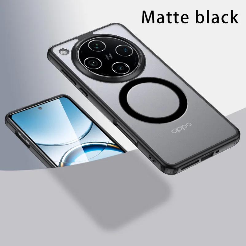 Custodia Posteriore Magnetica Opaca in PC Magsafe per OPPO Find X8 Pro, per Find X8 Find X7 Ultra, Assorbimento per Ricarica Wireless