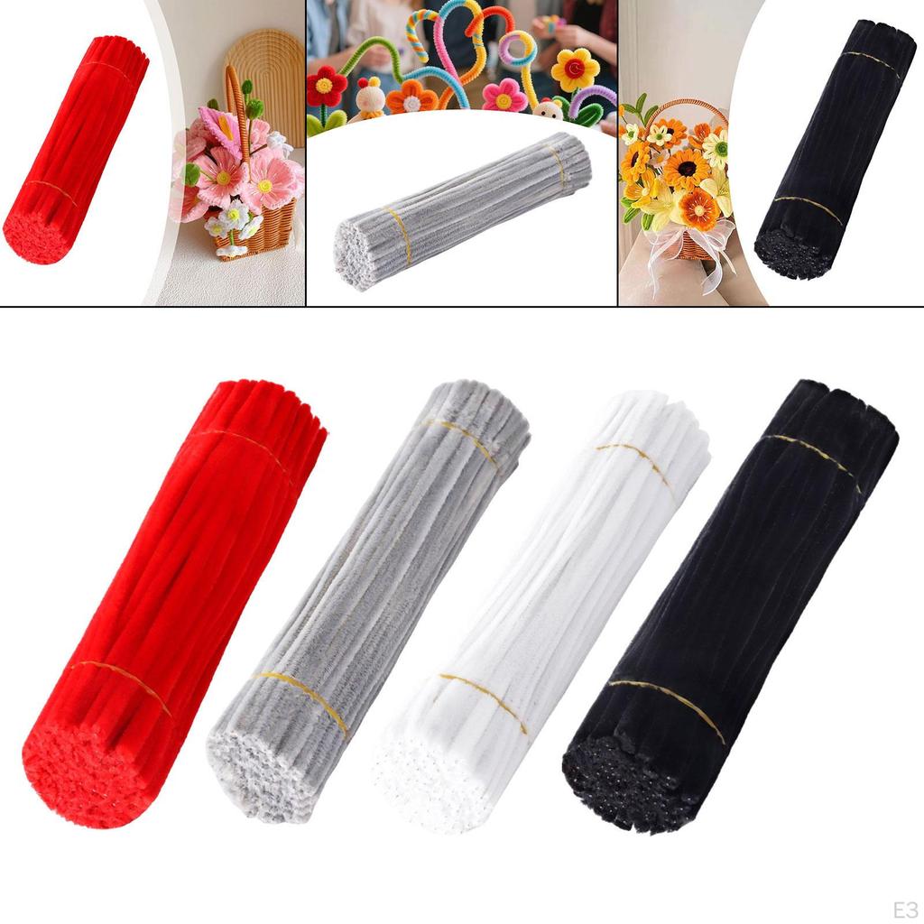 Pipe Cleaners Craft 8mm Chenille Tube for Children Accessories DIY Bouquet Handmade Material
