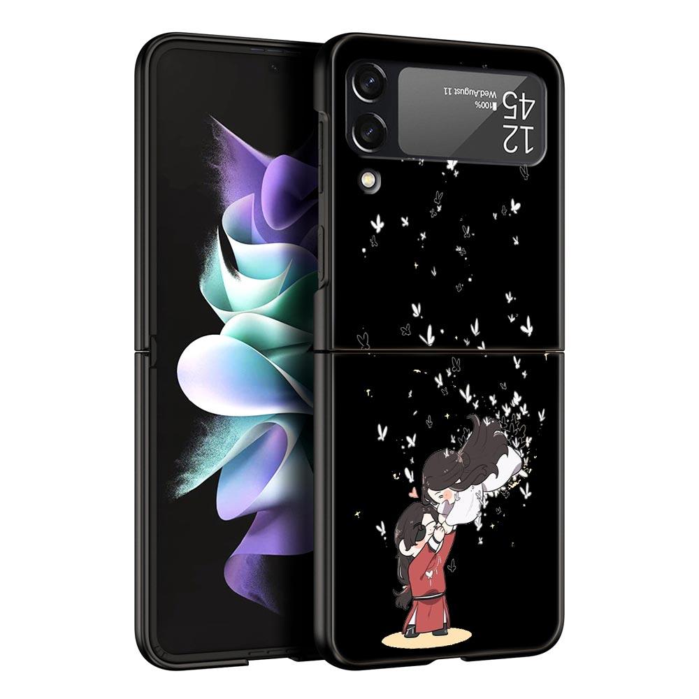 Heaven Officials Blessing TGCF Phone Case for Samsung Galaxy Z Flip 3 4 5 Black Folding Mobile Shell Hard Coque Protect Cover