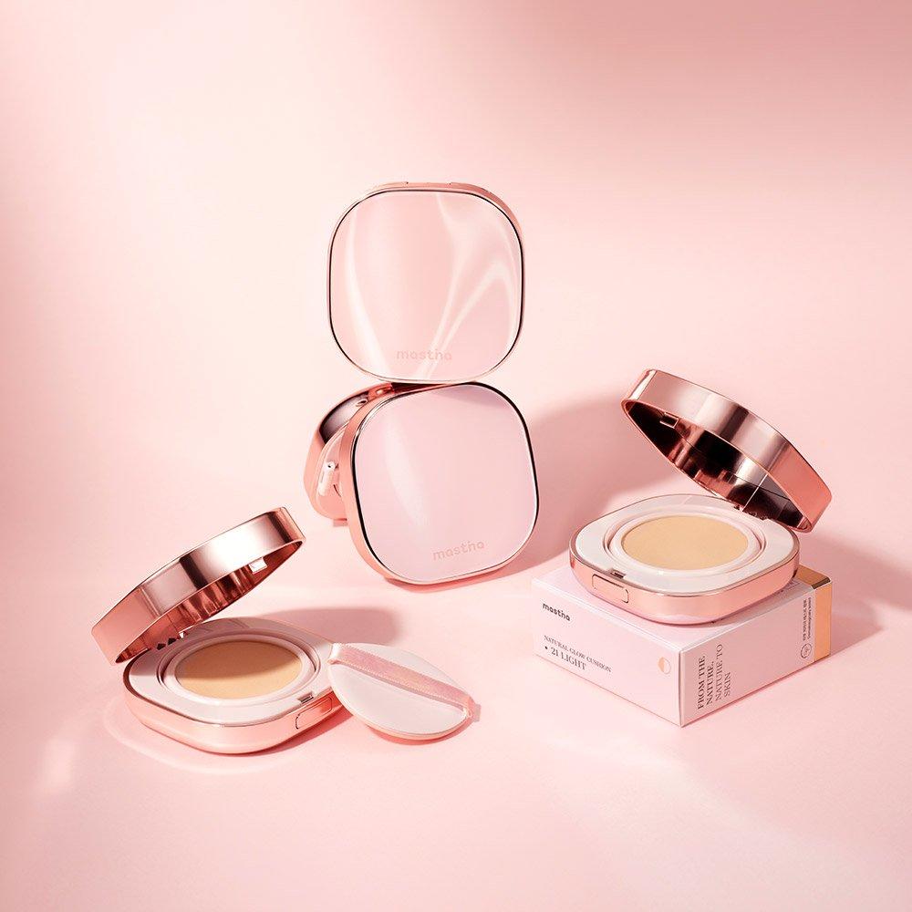 MASTINA Natural Glow Cushion SPF 50+ /PA++++ (Main Product 15g + Refill 15g)