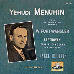 

LP Record YEHUDI MENUHIN, PHIHARMONIA ORCHEST - Beethoven, Violin Concerto In D Maj HA1020 ANGEL 1956 Japan Classical Used