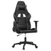Gaming Chair Black and Gray Artificial Leather