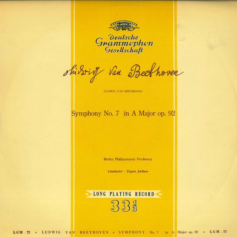 

LP Record EUGEN JOCHUM, BERLIN PHILHARMONIC O - Beethoven: Symphony No. 7 in A majo LGM72 DEUTSCHE GRAMMO Japan Classical Used