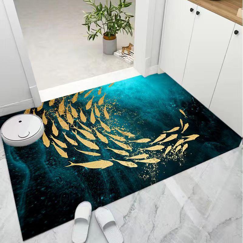 Entrance Floor Mat, Bathroom Absorbent Non-slip Mat, Bathroom Foot Mat, Door Mat, Entrance Door, Bedroom Carpet Mat, Household