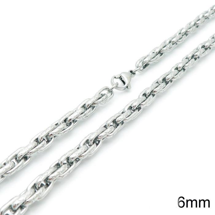 KALEN Stainless Steel Twisted Chain Bracelet For Women Men Rock Thick Patterned Loop Necklace Gold Color Trend Jewelry Gift Bracelet-17cm