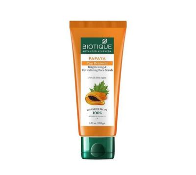 Papaya Tan Removal Brightening & Revitalizing Face Scrub | 100% Botanical Extracts| Suitable for All Skin Types | 100g