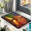 1Pcs Anti Fatigue Kitchen Rugs,Artistic Life TreePrint Waterproof Non-Slip Thick Cushioned Kitchen Mat Heavy Duty Comfort Standing Mat for Kitchen