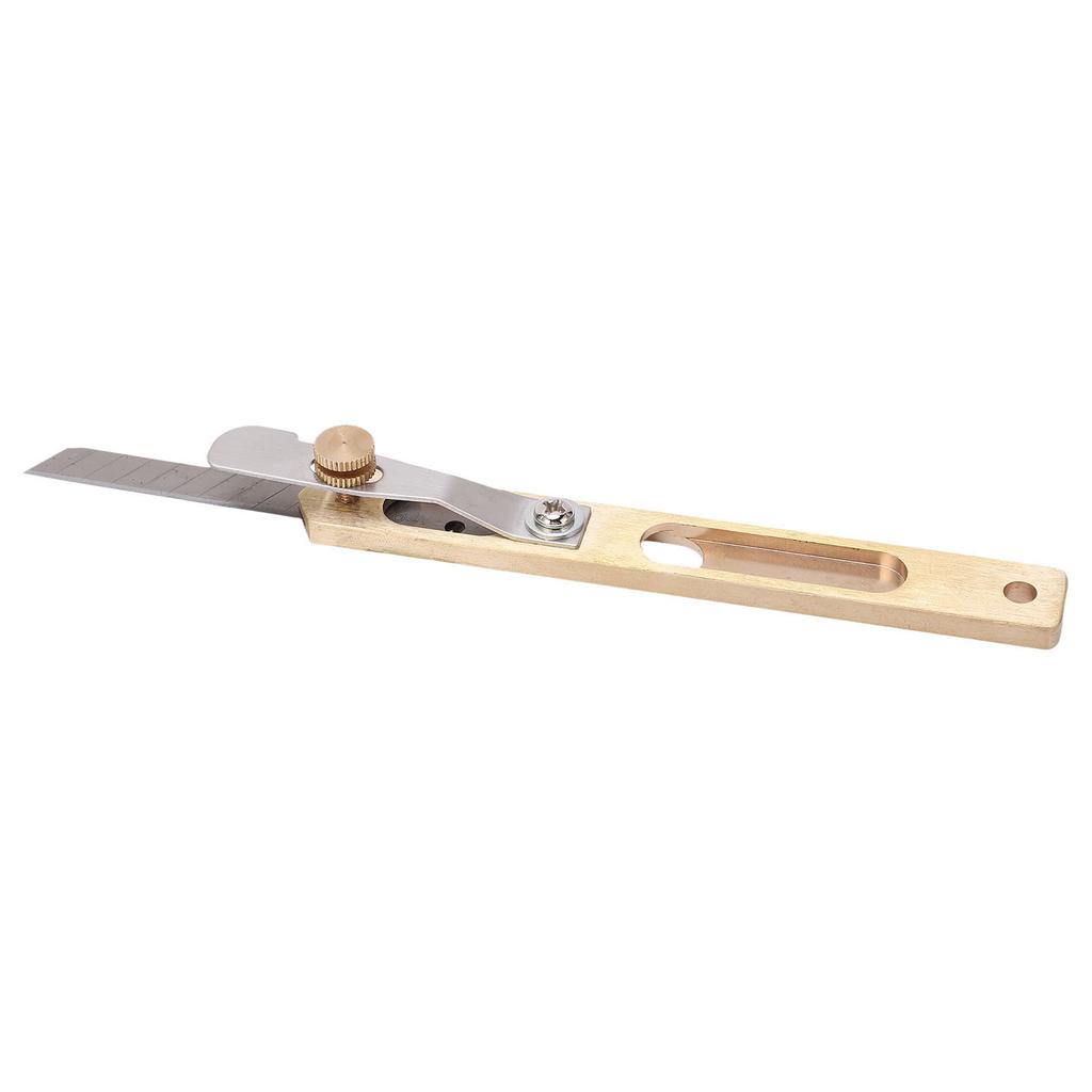 Leather Craft Cutter Durable Brass Adjustable Spacing Positioning Portable Hobby Knife for DIY