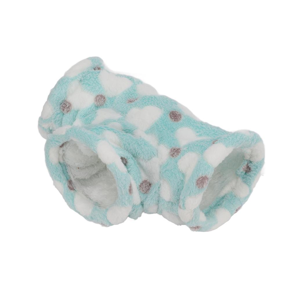 3-Wege Hamstertunnel Warm Gemütlich Kleintier Plüschröhre für Chinchilla Meerschweinchen FrettchenLove Grün 27x9cm 10.6x3.5in