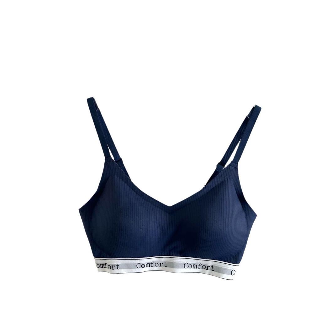 Milk ice silk underwear women's seamless steel rim gathering big breasts showing small breasts thin bra cover