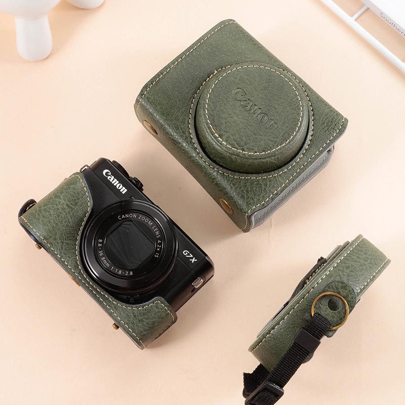 Canon G7X/G9X/SX720/SX730/SX740 lærkameraveske - beskyttende fotografideksel