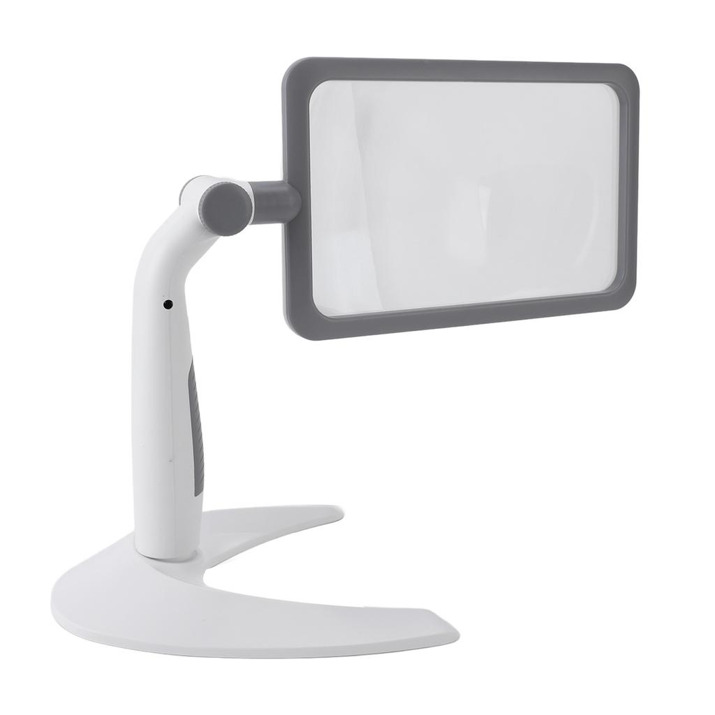 Lupe mit Lichtständer 48 LEDs 2,5-fache Drehung 3 Farbtemperaturen Lupe zum Lesen für Senioren Niedrig