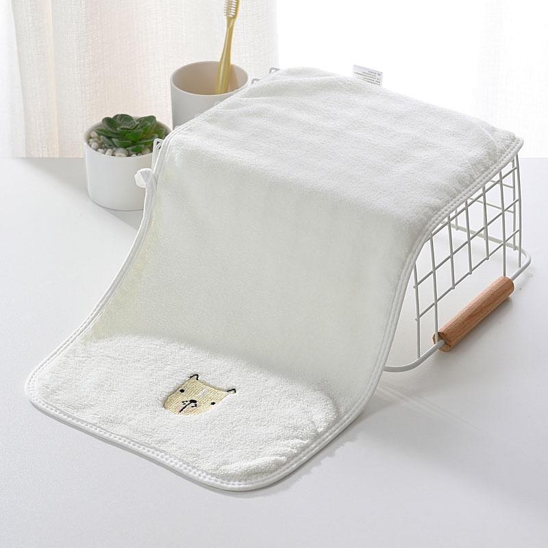 

Вышивка Впитывающее Мультяшное Полотенце для Младенцев и Детей 50*25cm бежевый