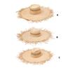 Elegant Raffia Sun Hat With Adjustable Size And Breathable Open Weaving For Beach Vacation Outdoor Activity Travel Gear