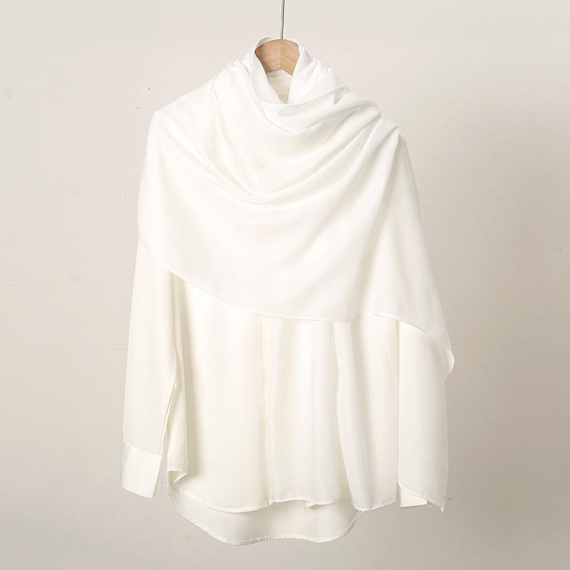 Autumn/Winter Trendy Solid Color Linen Women's Scarf – Southeast Asia Popular Cotton & Linen Feel Long Scarf