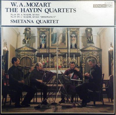 LP Record SMETANA QUARTET - Mozart: String Quartet No.18, No.19 OX7039ND DENON 1975 Japan Classical