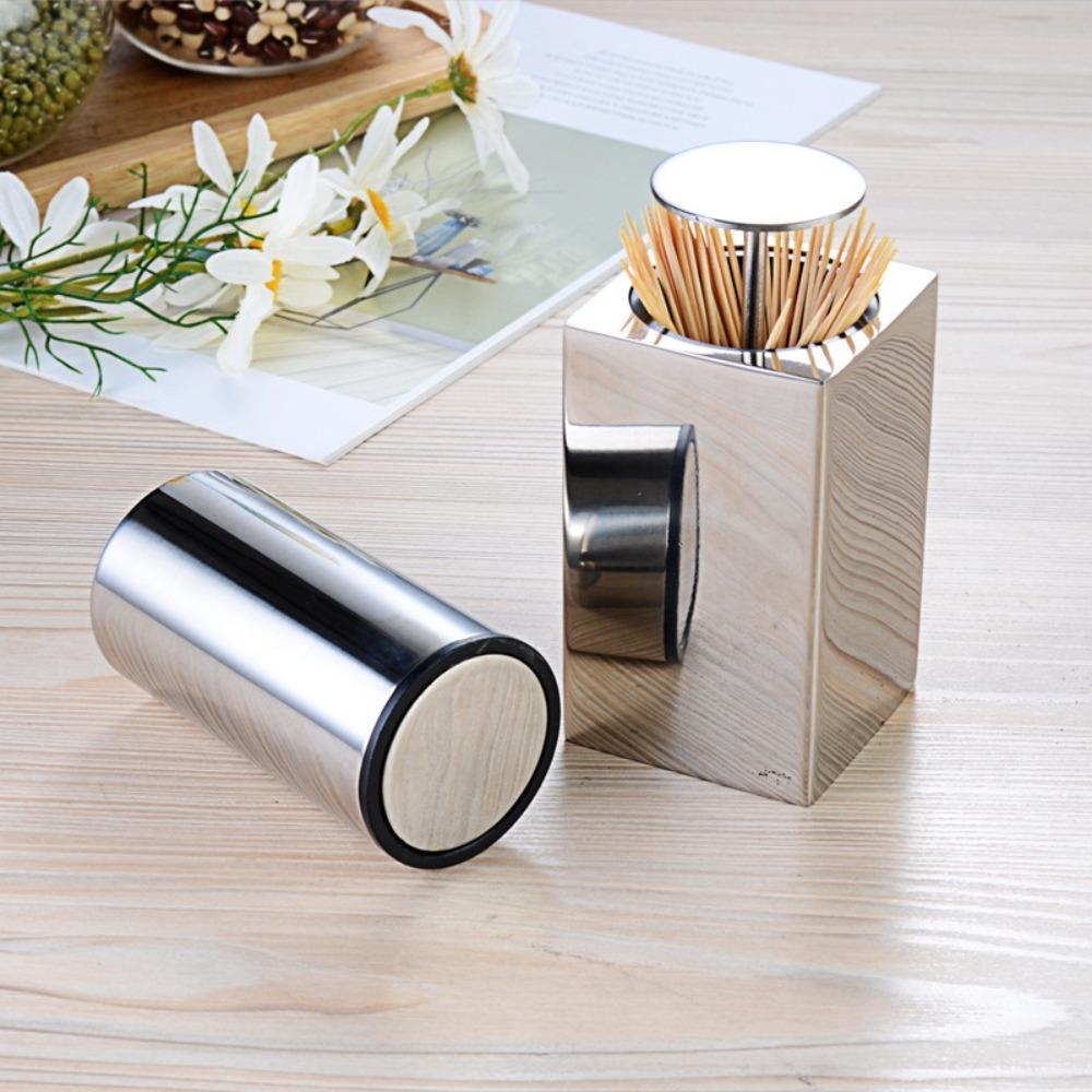 304 Stainless Steel Stainless Steel Toothpick Holder Toothpick Storage Box  Toothpick Storage