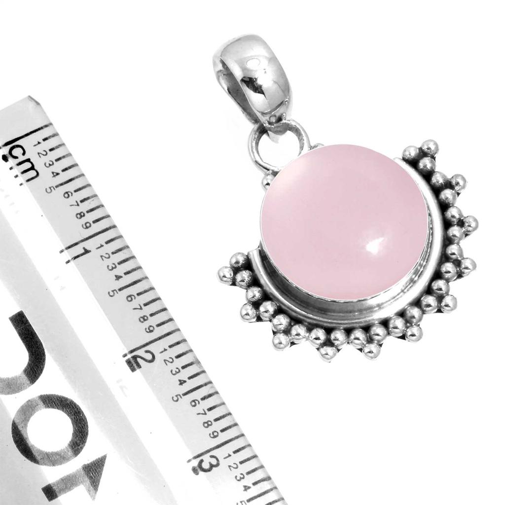 925 Sterling Silver Pendant Women Gemstone Handmade Jewelry Valentine's Day Gift Malachite Moonstone Rose Quartz Red Stone Smoky Topaz Tiger Eye