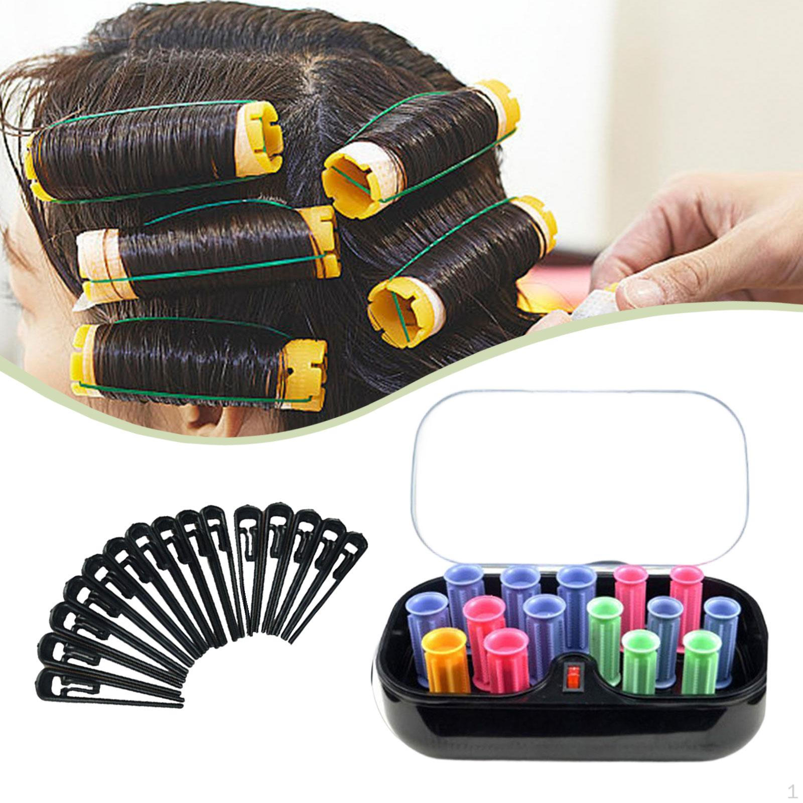 

15Pcs Electric Heated Hair Rollers Curlers Classic 100W Easy to Carry Fast Heating Hairdressing