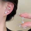 High-End Sparkling Rhinestone Stainless Steel Helix Stud Earrings for Women