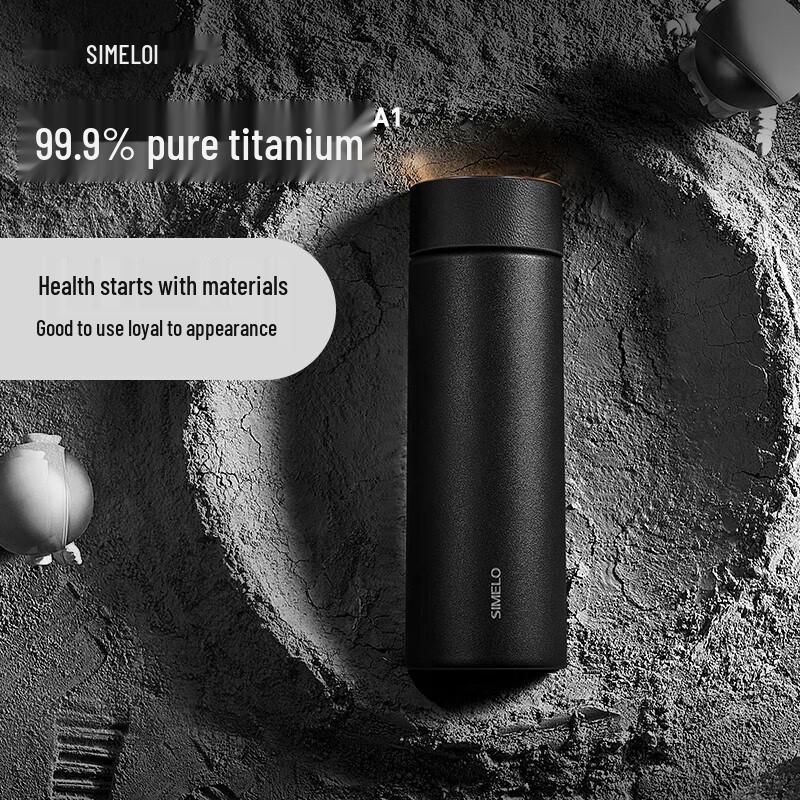 SIMELO Pure Titanium Insulated Tea & Water Bottle