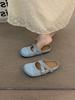 Late evening breeze wearing women's new 2025 spring and summer vacation with Mary Jane half slippers