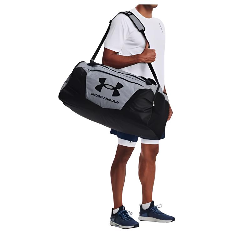 Under Armour Polyester Travel Bag Gym Bag Large Unisex Dark Gray & Black 1369224-012
