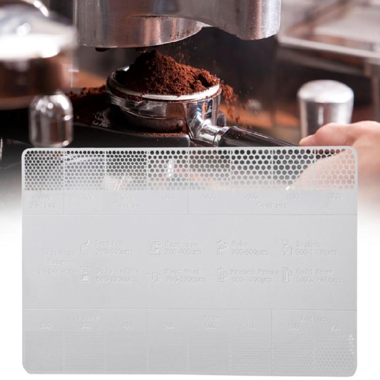 Coffee Powder Grinding Thickness Reference Comparison Card Grinder Grinding Powder Thickness Comparison Scale for Coffee