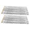 2PCS Emergency Blankets 200x100cm Foldable Space Blanket Sun Protection Tear Resistant Survival Blanket for Camping