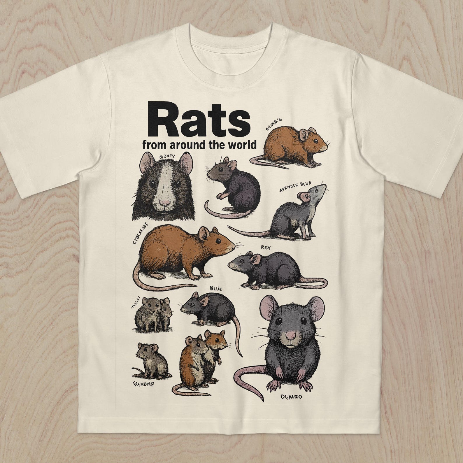 Crazy Rats Vintage 90s T-Shirt, Retro Medieval Rat Tshirt, Cursed Cat, Funny Meme Shirt, Ironic Shirt, y2k shirt, embarrassing, Internet Tee 4XL