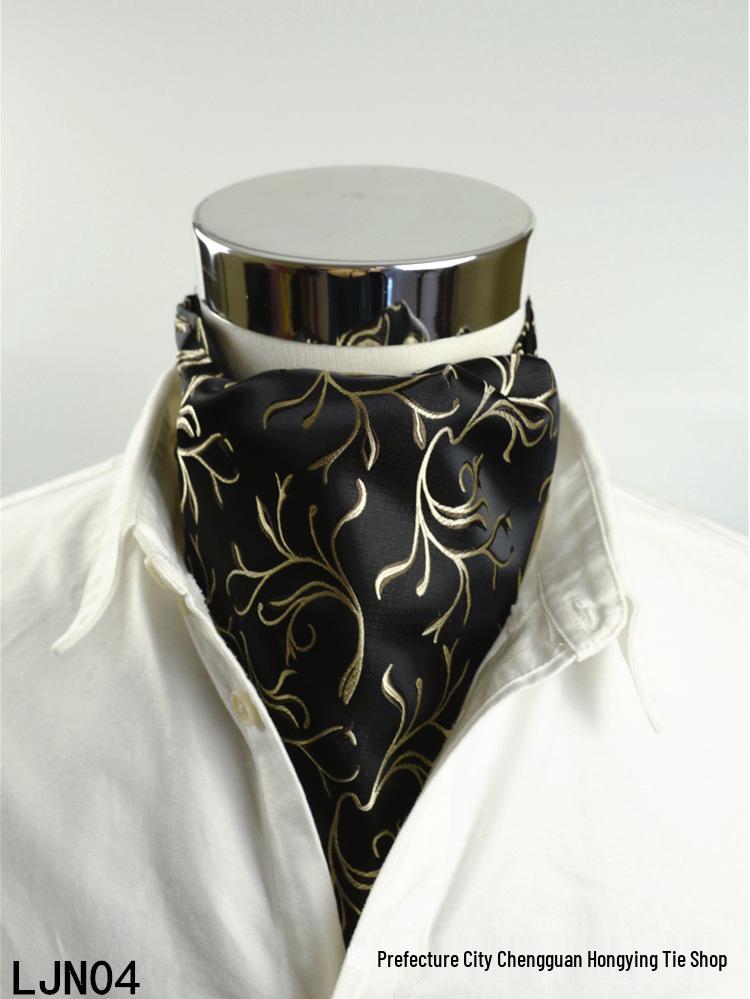 Herren Seide Gestreift Gepunktet Doppelseitiger Mode Schal