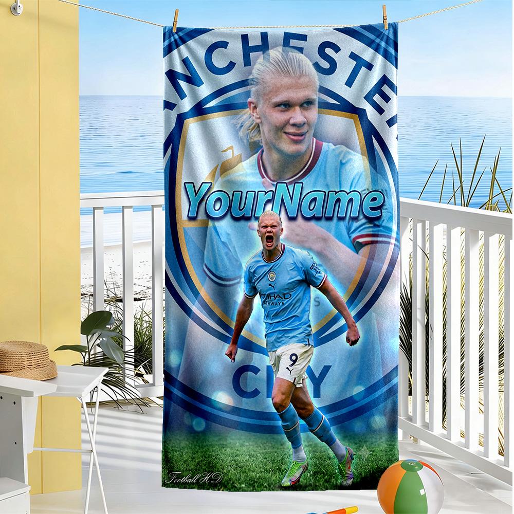 Haaland Customize Your Name Beach Towel Super Soft Microfiber Quickdry Fabric