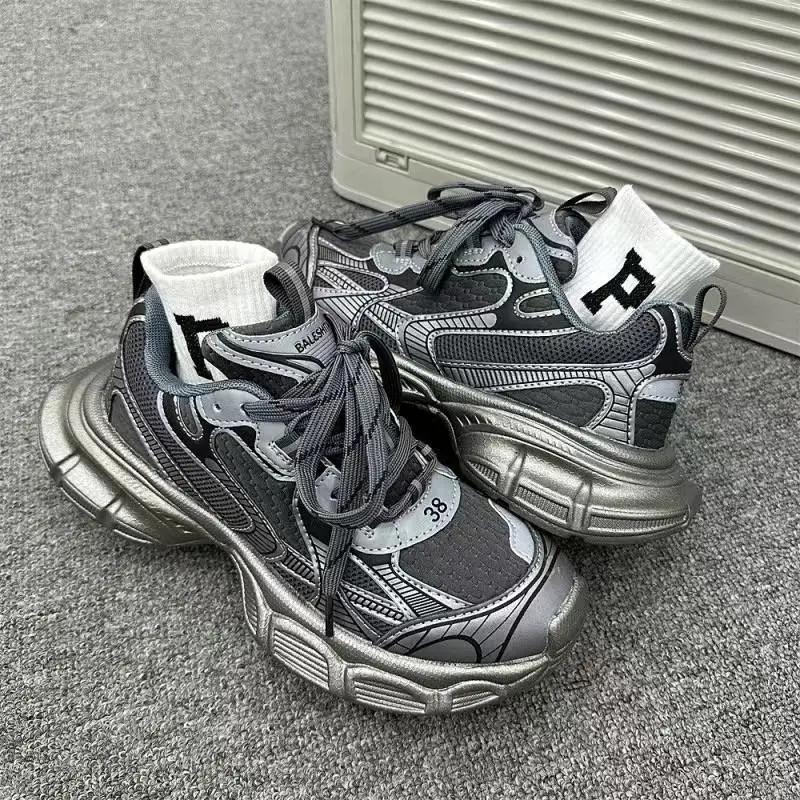 

Модные мужские брендовые кроссовки для пар, мужская обувь в Париже, дизайнерские толстые сетчатые дышащие женские повседневные кроссовки, туфли Tire Tank 3xl 40