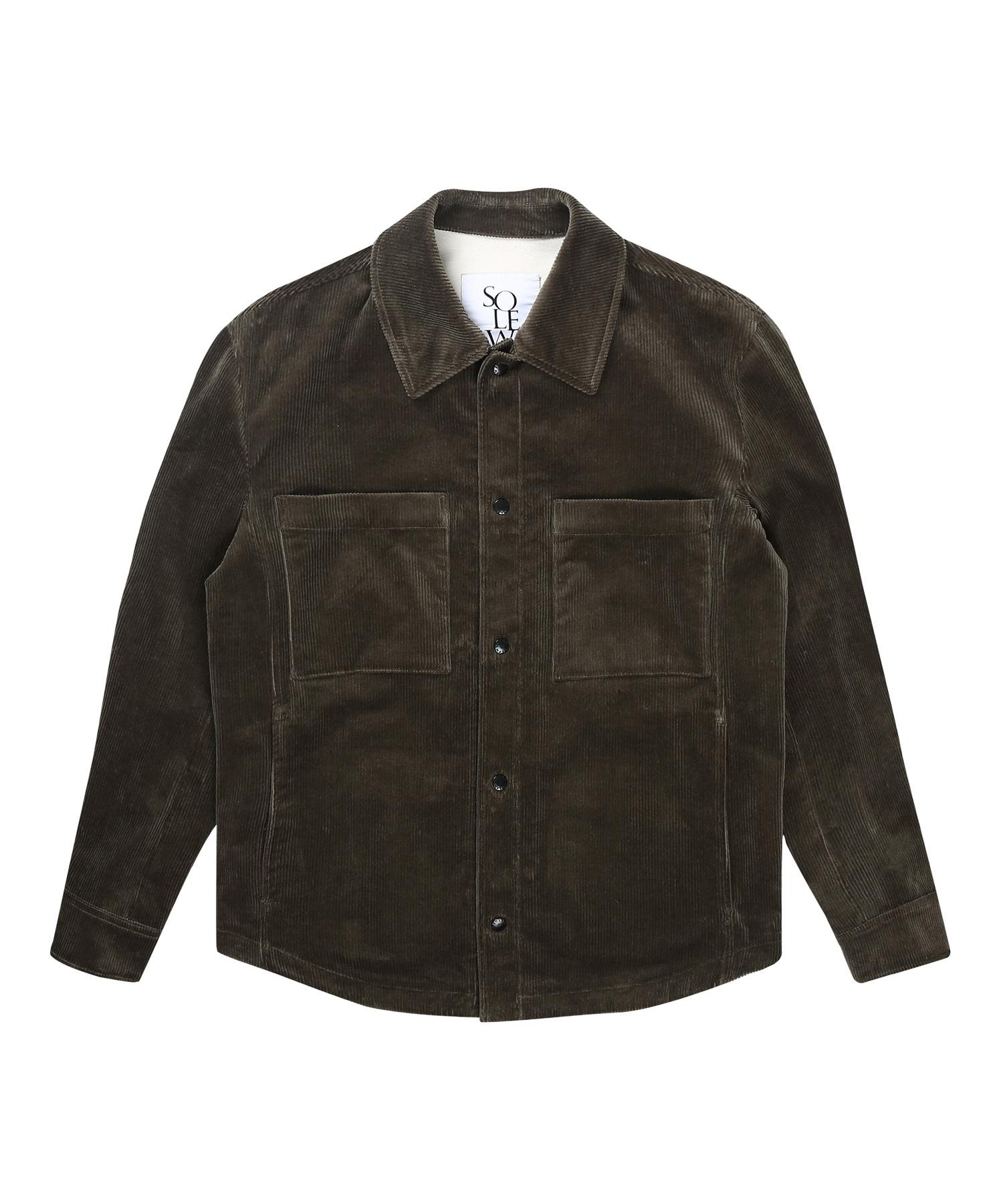 Soru Corduroy Shacket_Khaki M
