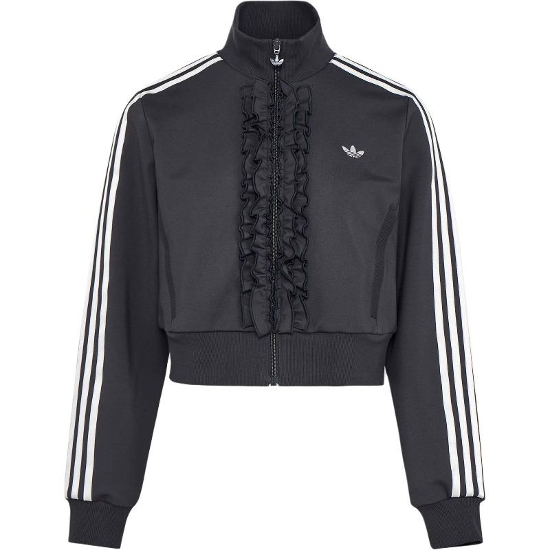 adidas Giacca Sportiva Elegante a Manica Lunga con Volant in Maglia Originals Donna KU9387