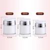 3pcs Travel Split Bottle,Cosmetic Jar Empty Acrylic Cream Cans,Press Cream Jar,Airless Vacuum Refillable Container,Sample Vials