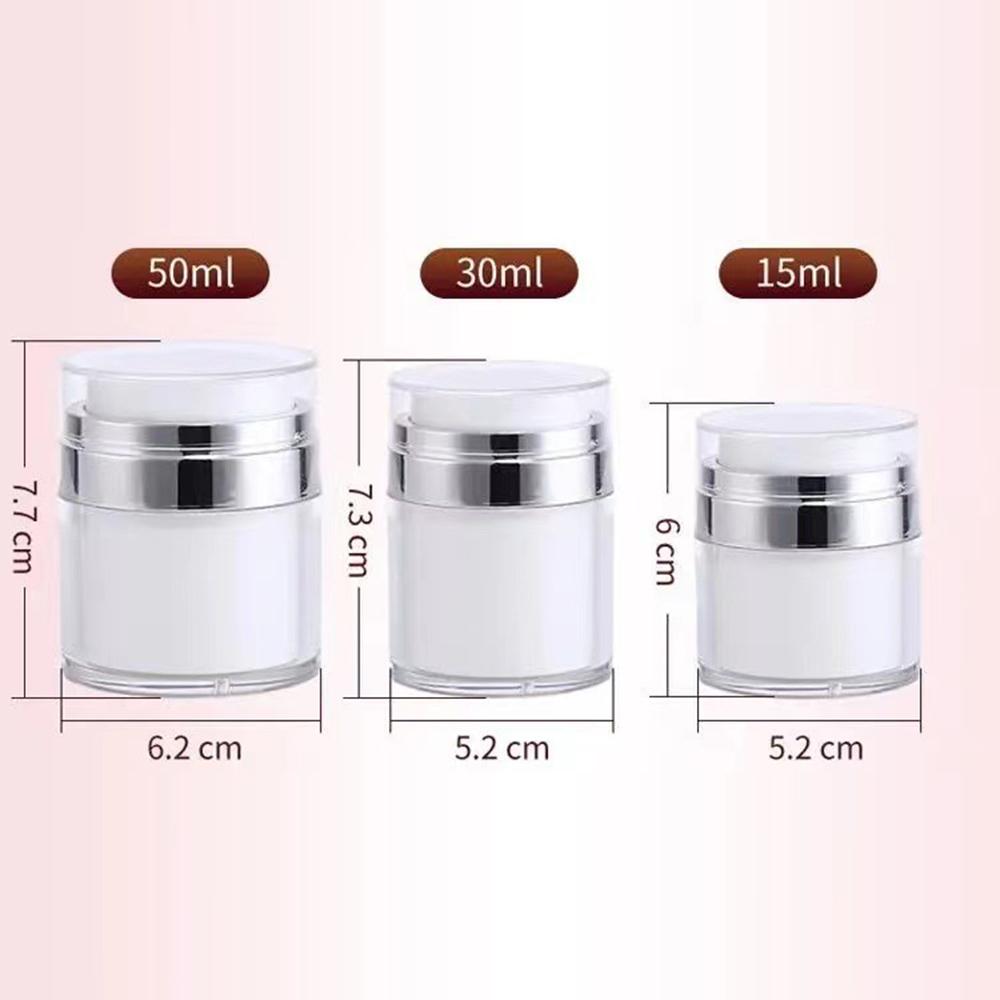 3pcs Travel Split Bottle,Cosmetic Jar Empty Acrylic Cream Cans,Press Cream Jar,Airless Vacuum Refillable Container,Sample Vials