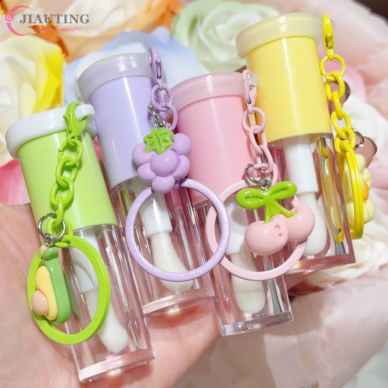 Lip Glaze Bottle With Keychain Big Wand Empty Lipstick Gloss Tube Refillable Liquid Container Bottle Lip Gloss Sample Bottle