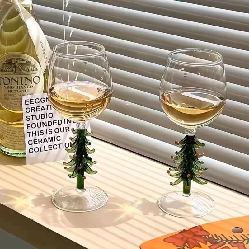 360ml Ins Weihnachtsbaum Cocktail Whisky Champagner Glas Hitzebeständig Kaffee Milch Kakao Tasse Home Xmas Party Getränke Trinkgeschirr