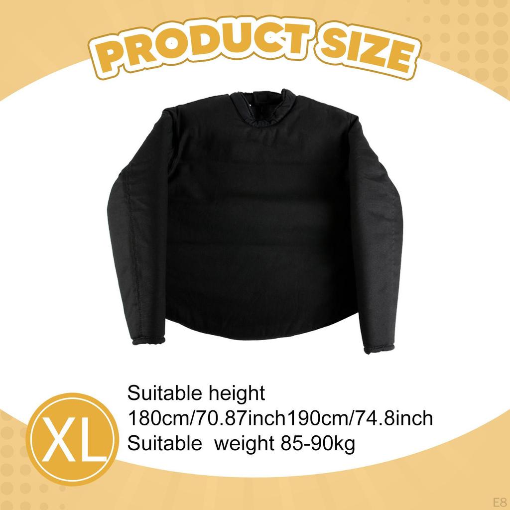 Fencing Tutor Vest Long Sleeve Jacket Athletic Top with Zipper Suit Canvas for Playing Training