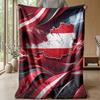 Austria Football Printed Flannel Blanket Skin Friendly Warm Decorative Throw for Indoor Couch Bed Daily Use