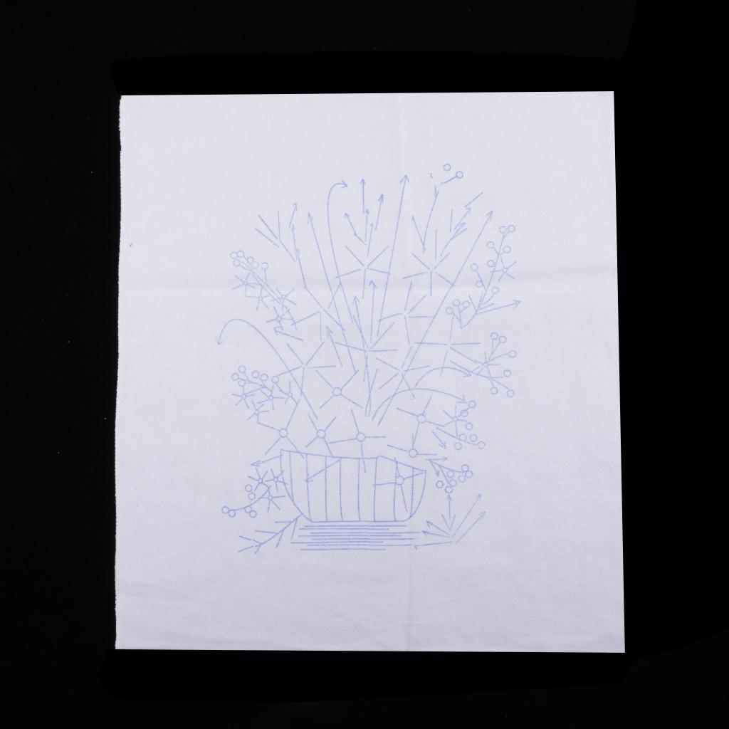 DIY Ribbon Embroidery Kit Flower Cross Stitch Crafts Wall Arts Ornaments