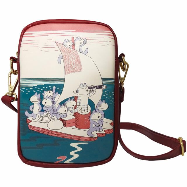 

Watanabe 11 Cats 2-Way Mini Shoulder Bag, Raft, Burgundy