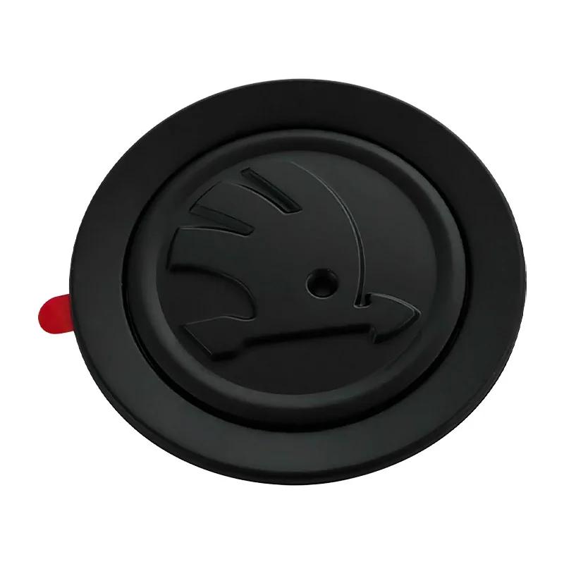 WMZW4 ABS Car Interior Steering Wheel Badge Emblem for Skoda Kodiaq Kamiq Karoq Superb Octavia Rapid Rapid Fabia Logo Auto Accessories
