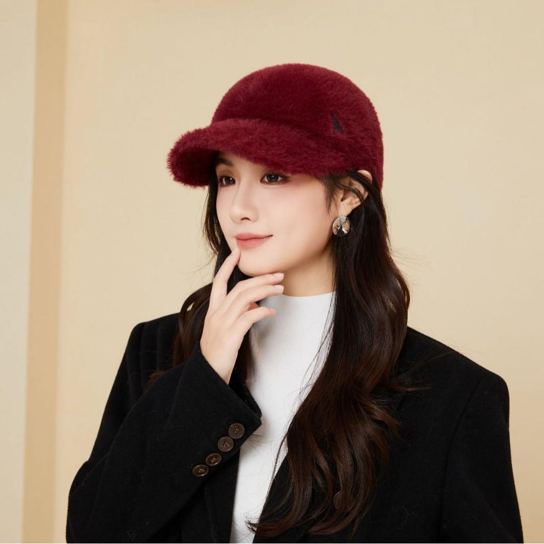

Новая плюшевая повседневная женская бейсболка для зимы, универсальная корейская шапка, осенняя модная бейсболка, теплая Adjustable