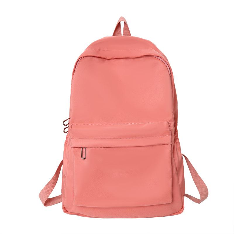 Schoolbag Japanese Ins Wind Solid Color Schoolbag Female Korean Version Harajuku Ulzzang College Student Backpack High School Large Capacity Backpack